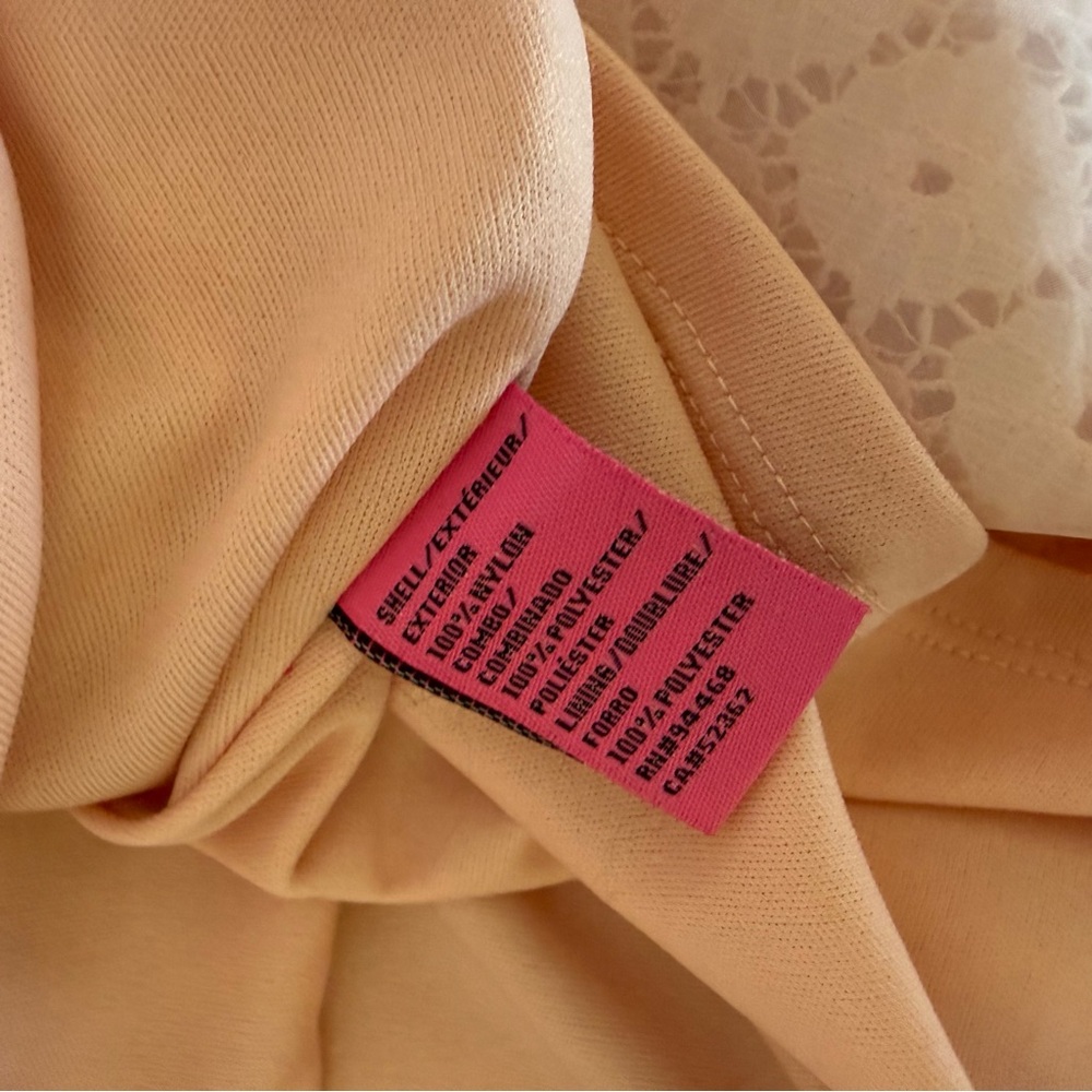 Betsey Johnson Peach Medallion Lace Fit & Flare Tea Dress Size 14 - Picture 6 of 10